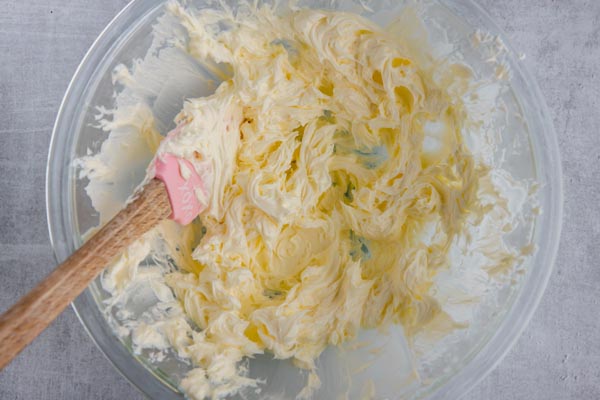 butter and sugar mixture whipped until light and fluffy