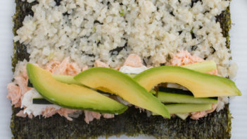 Keto Sushi - add cucumber