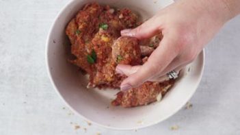 low carb taco meatball in a ball