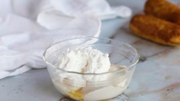 marshmallow cream sauce in a bowl