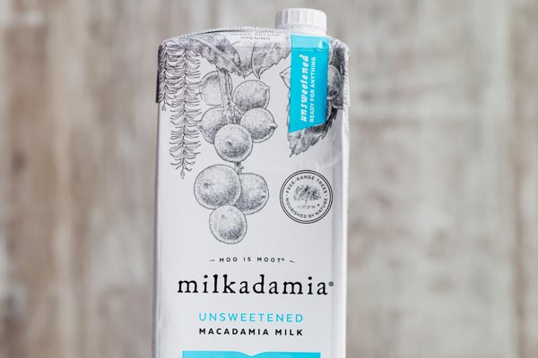 a carton of macadamia nut milk