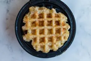 vegan keto chaffle is ready to eat