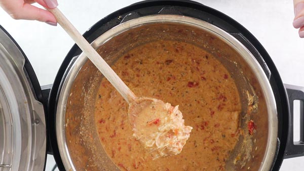spoonful of beanless chicken chili