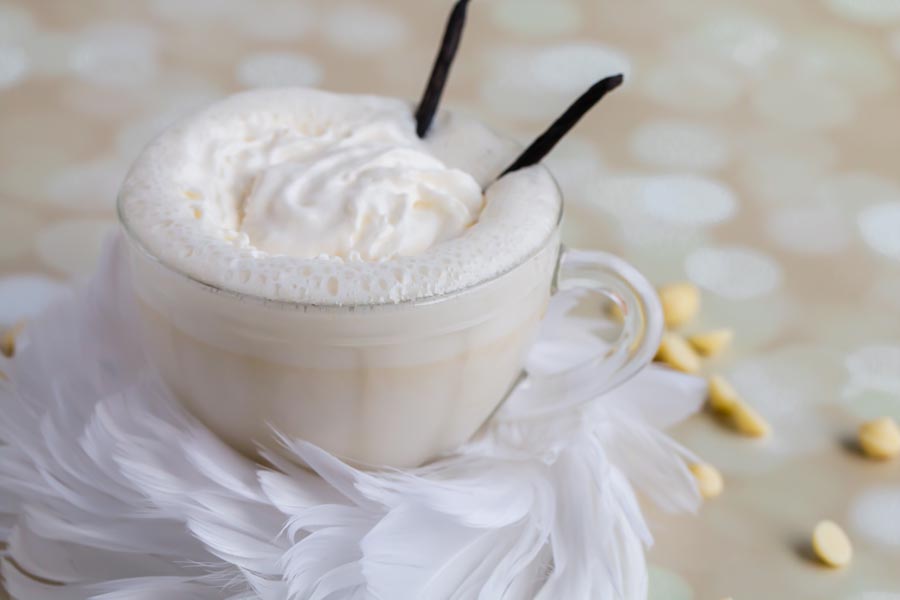 dreamy keto white hot chocolate