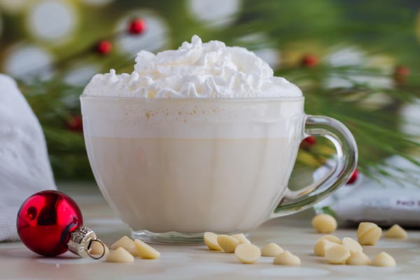 low carb white hot chocolate for Christmas