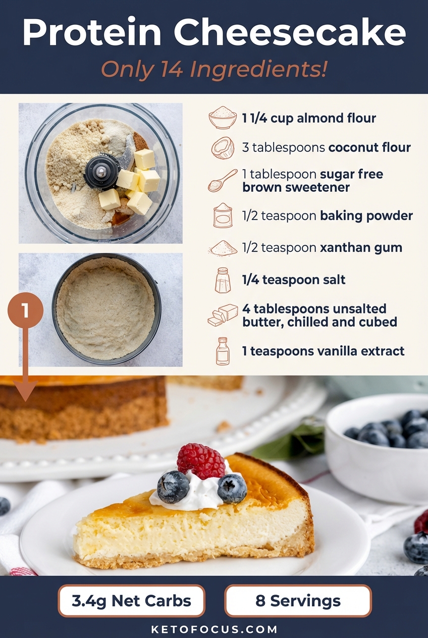 Simple Protein Cheesecake (>30 g protein per slice)