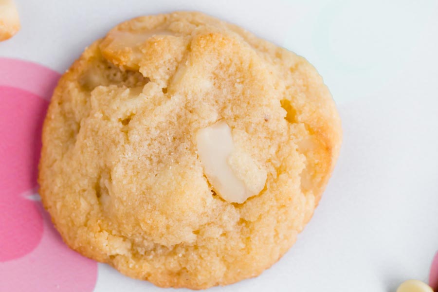 looking down onto a single cookie