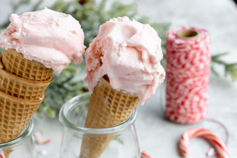 5 Ingredient Peppermint Ice Cream (with no churn instructions)