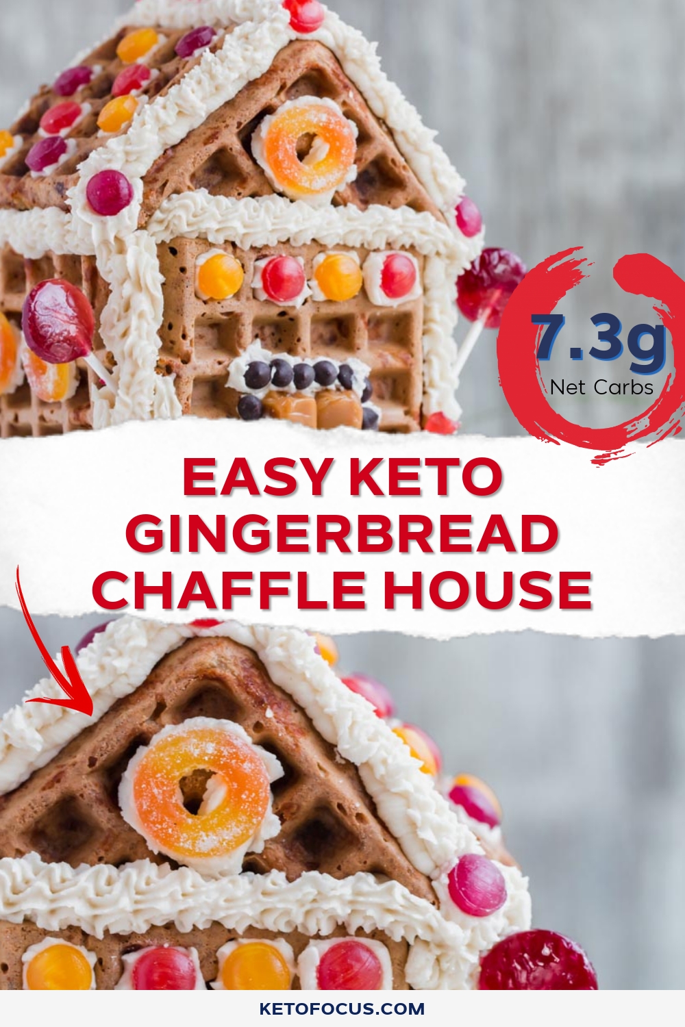 Easy Keto Gingerbread Chaffle House
