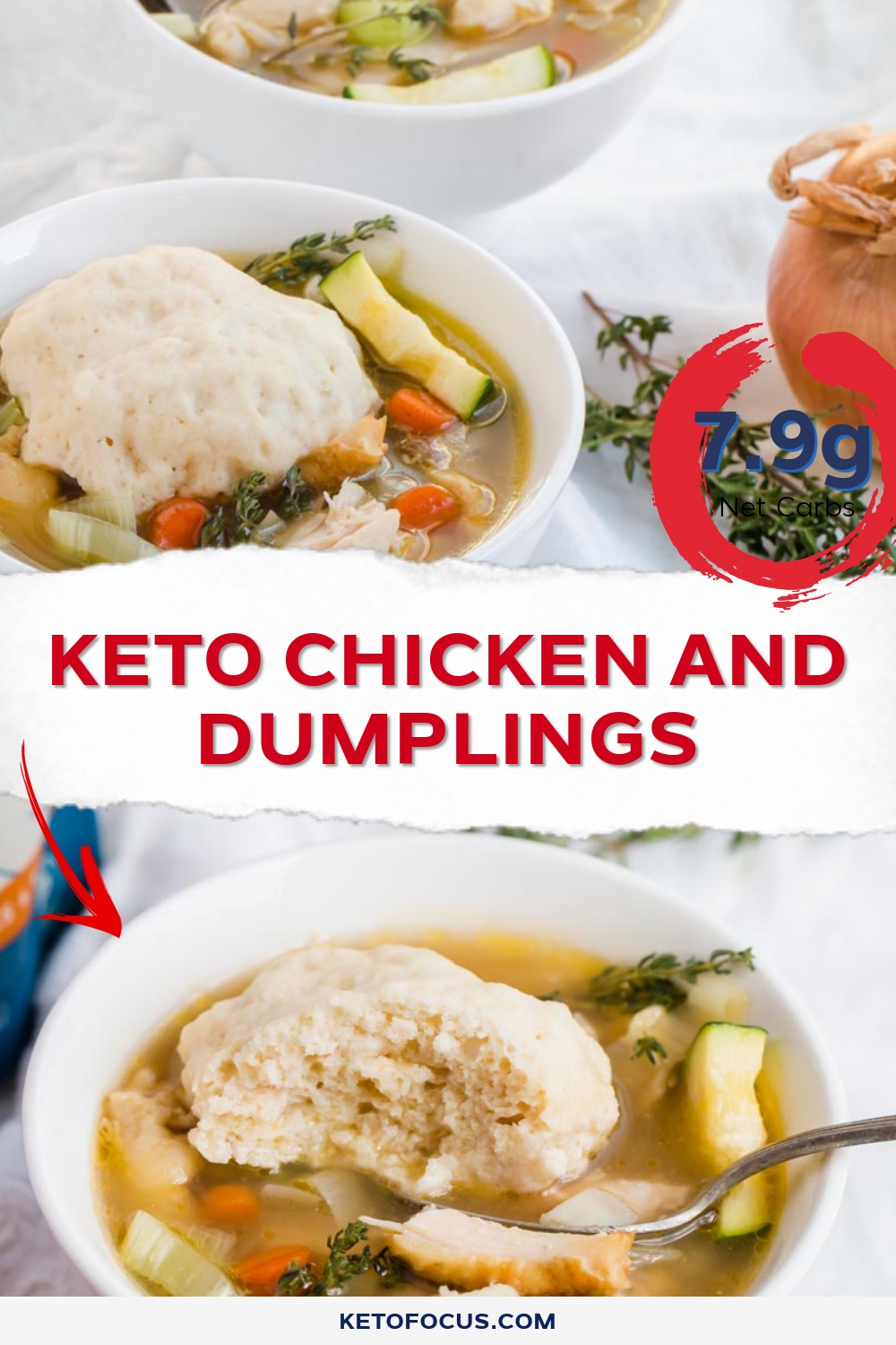 Keto Chicken and Dumplings