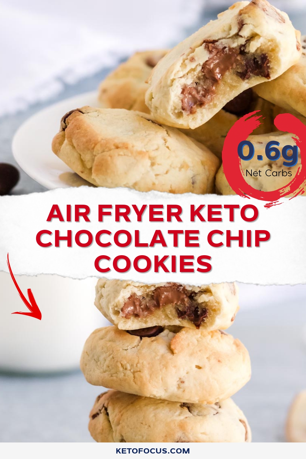 Air Fryer Keto Chocolate Chip Cookies