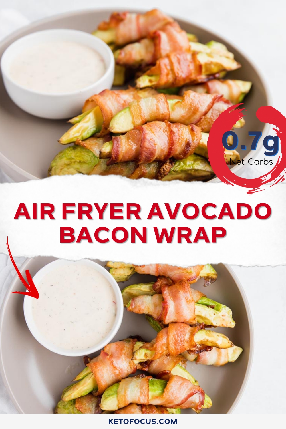 Air Fryer Avocado Bacon Wrap