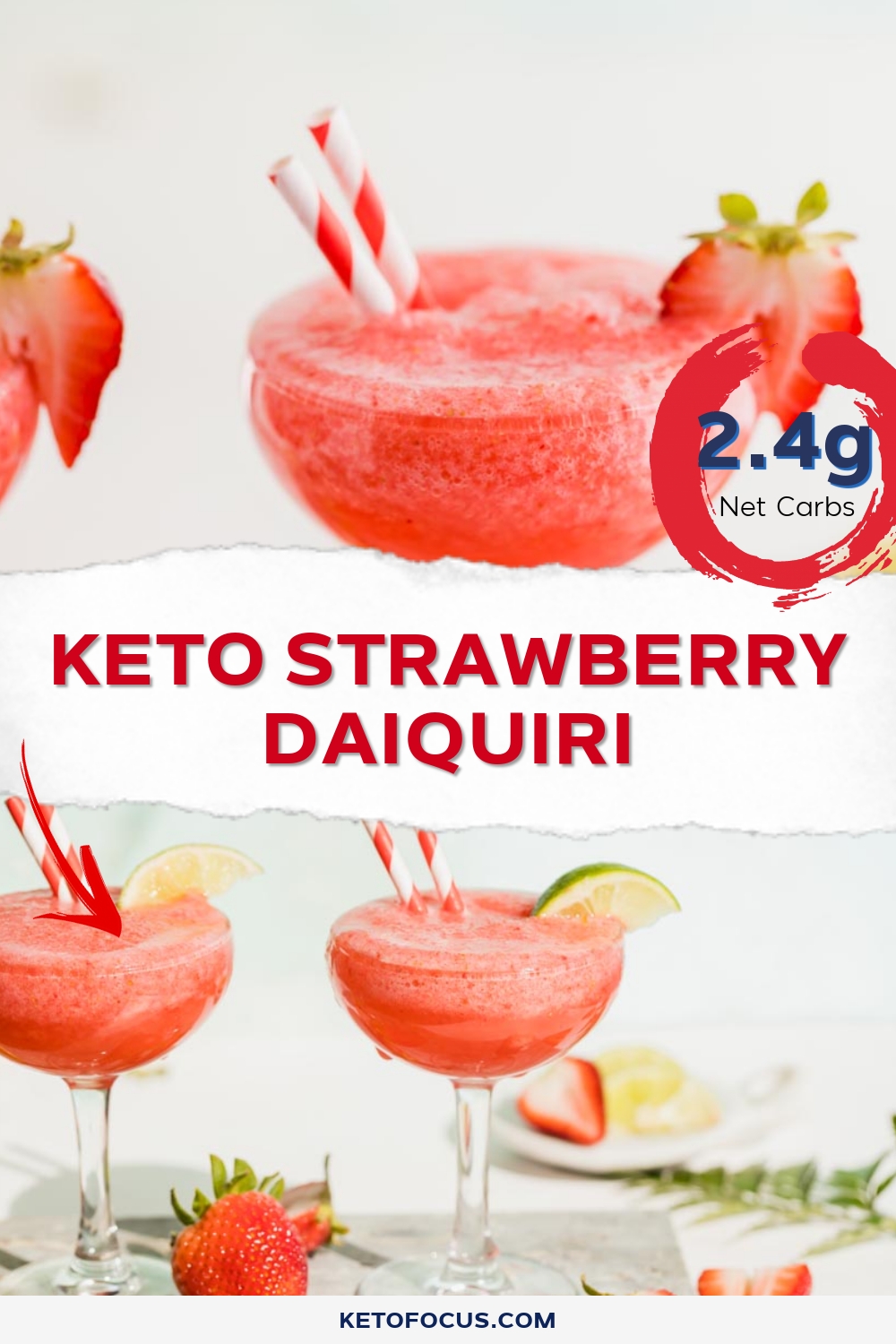 Keto Strawberry Daiquiri