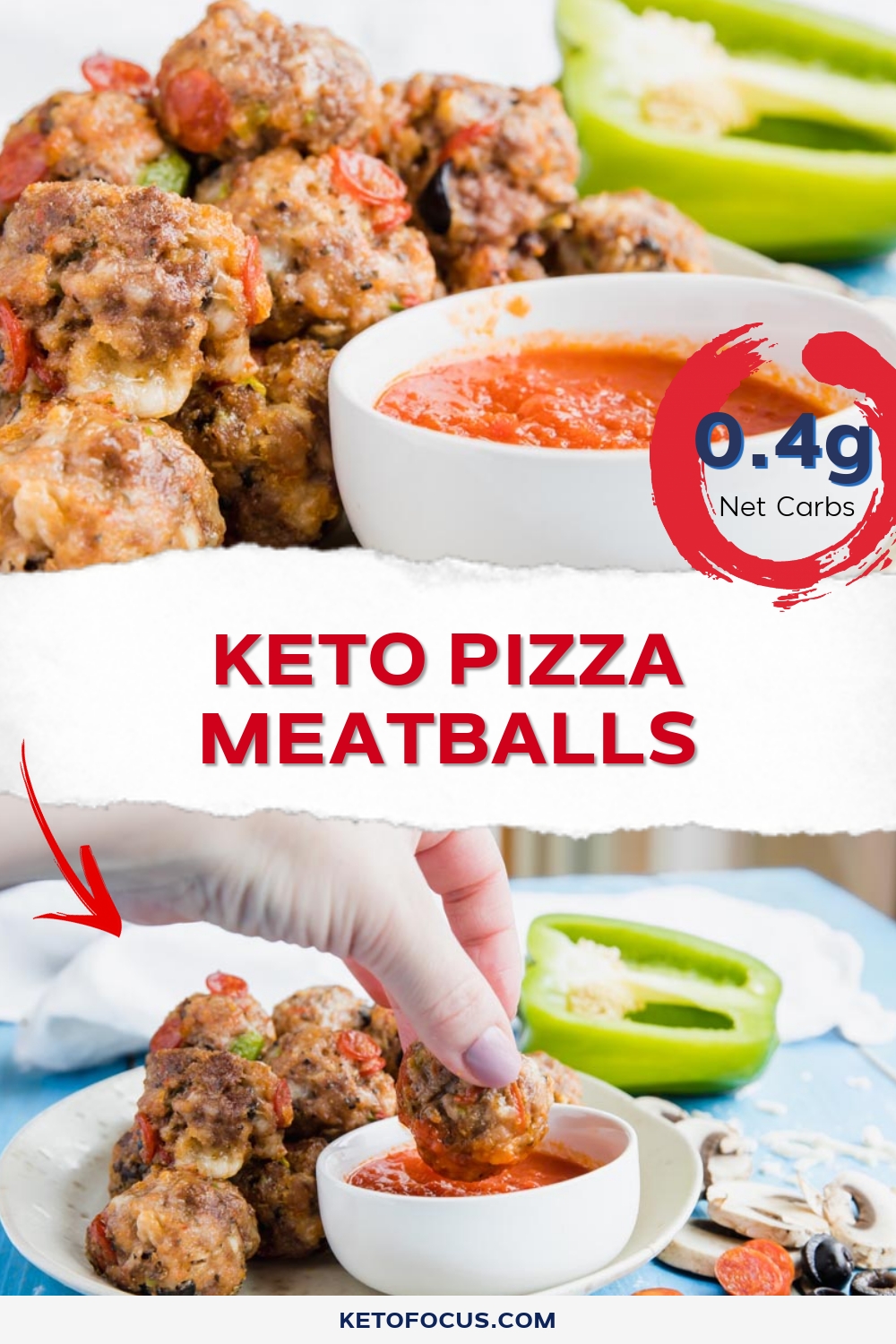 Keto Pizza Meatballs