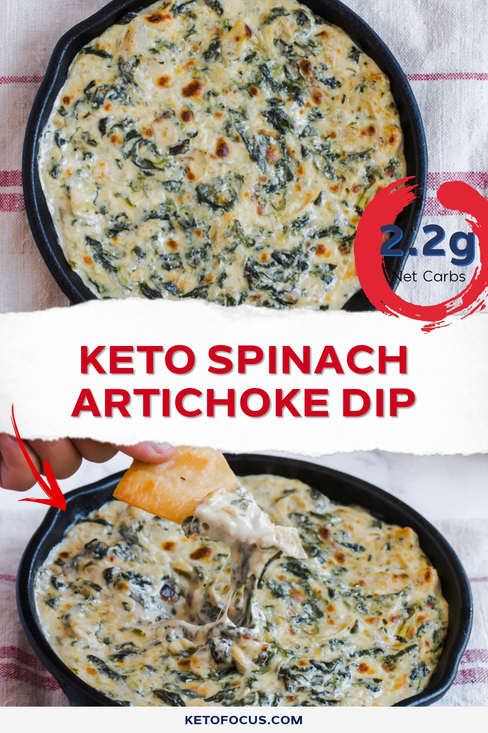 Keto Spinach Artichoke Dip