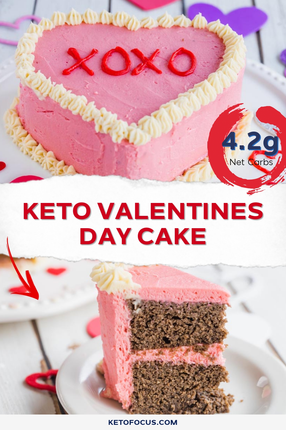 Keto Valentines Day Cake