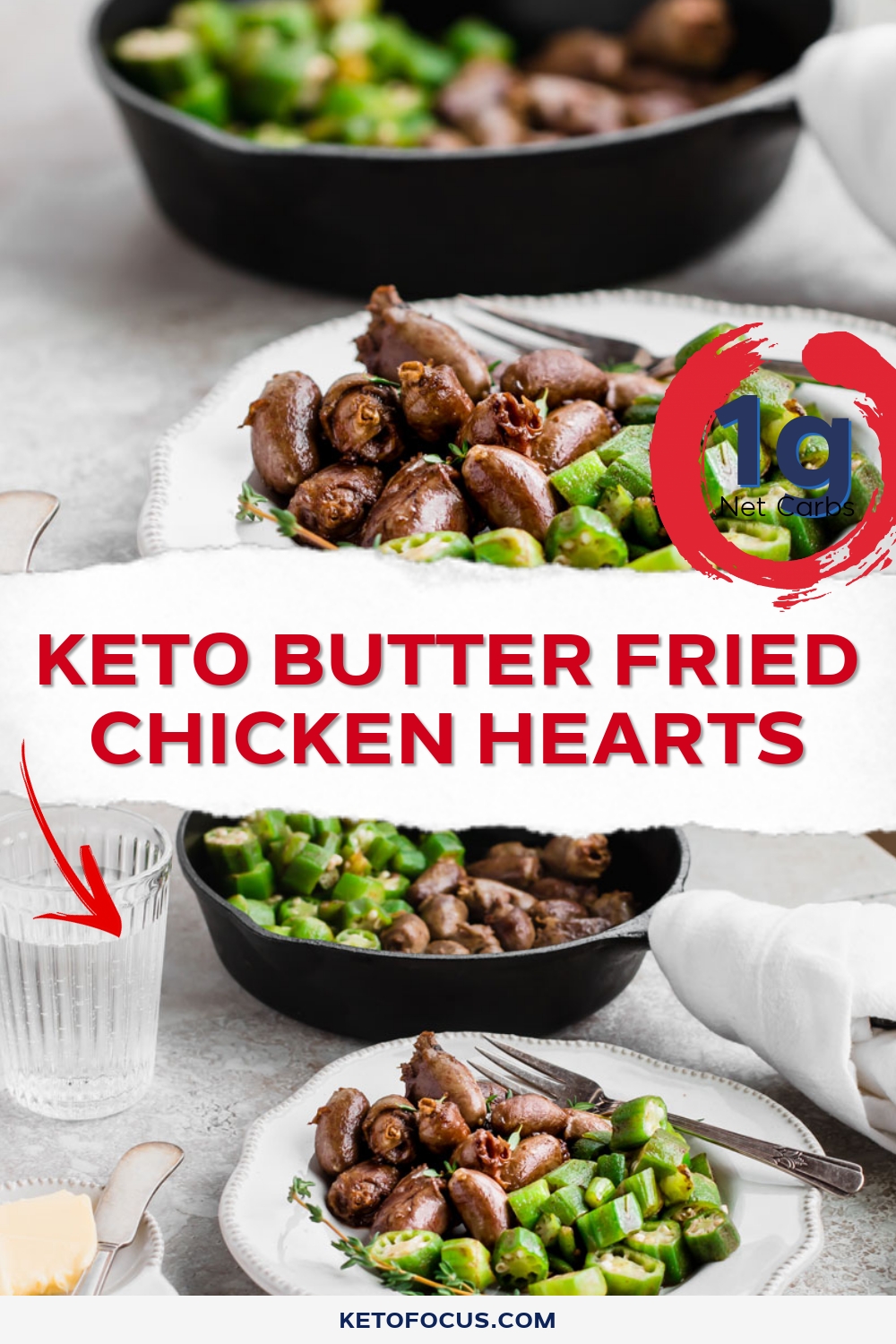 Keto Butter Fried Chicken Hearts