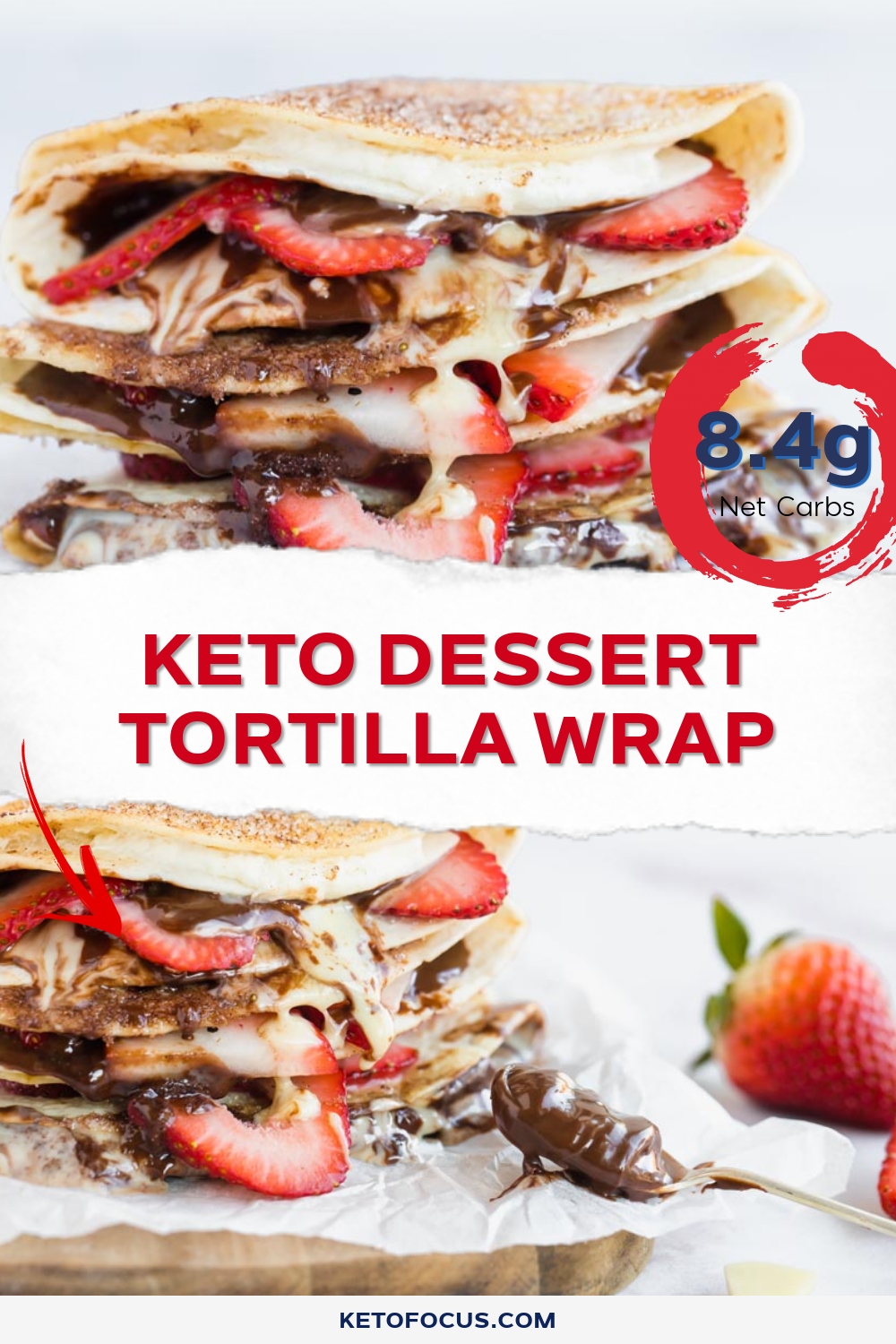 Keto Dessert Tortilla Wrap