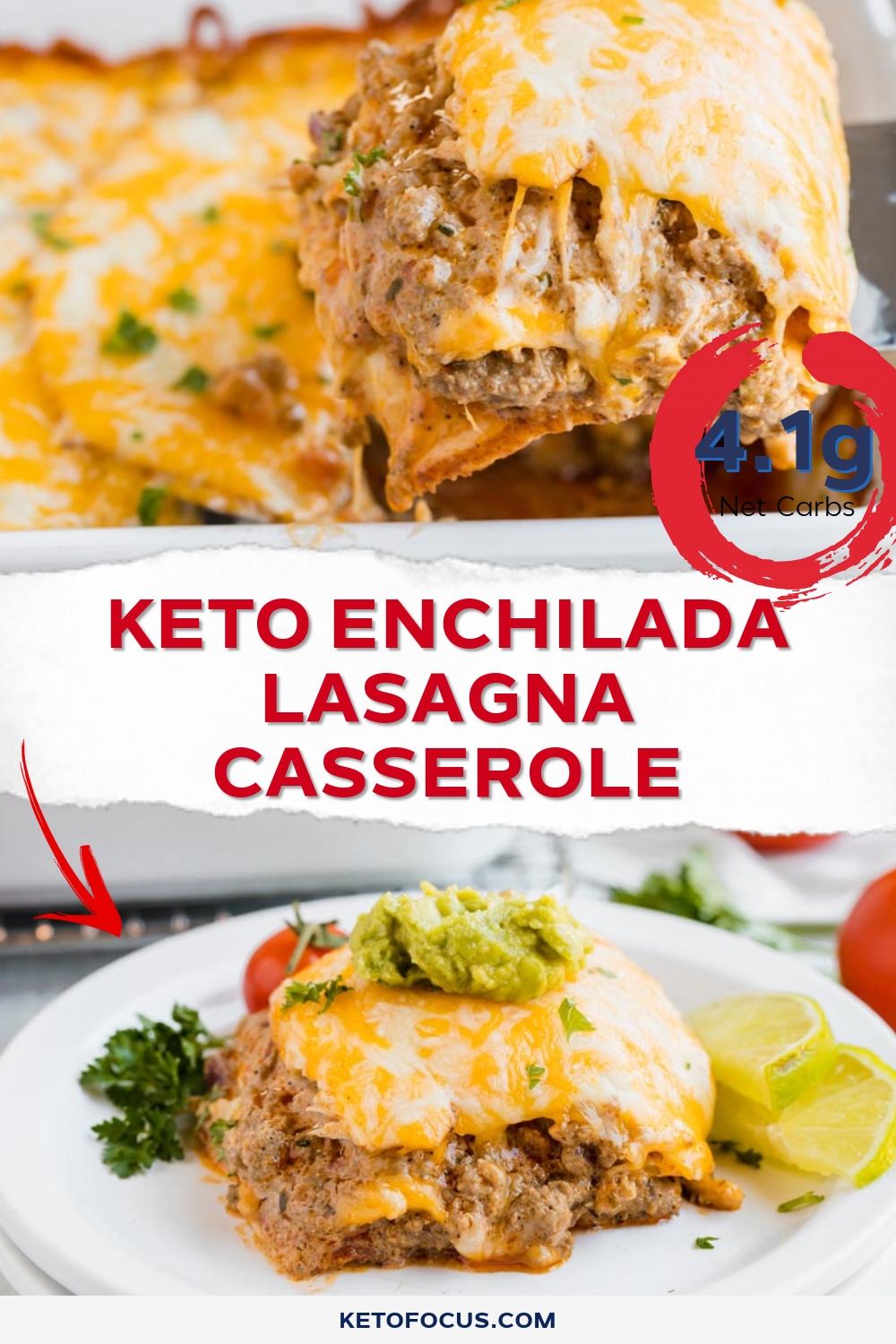 Keto Enchilada Lasagna Casserole