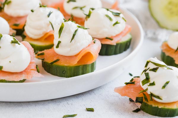 Smoked Salmon Cucumber Bites - Ketofocus