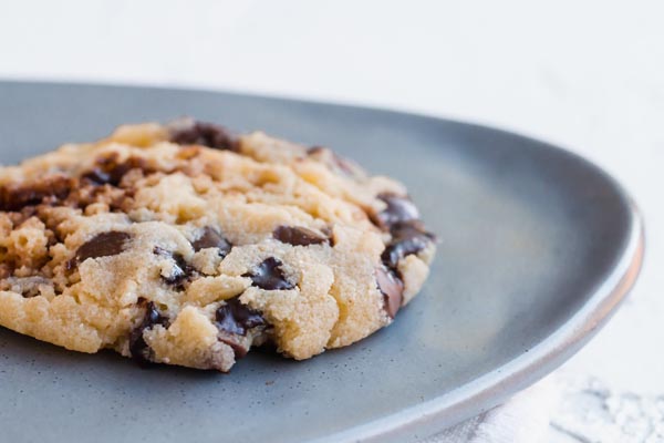 chewy low carb cookie baked in the microwave