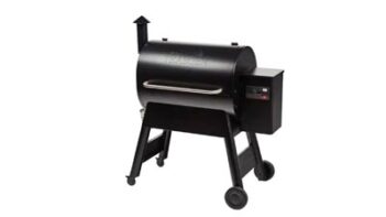 A Traeger grill in black.
