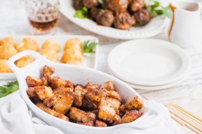 keto appetizers on a table with some small plates