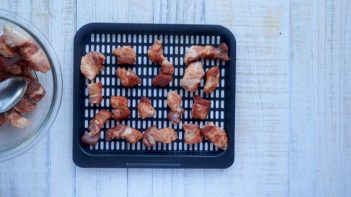 pork belly on an air fryer tray
