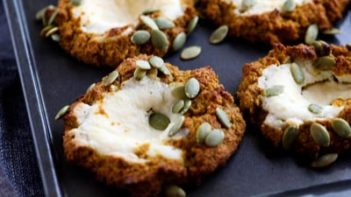 baked pumpkin muffins in a tray