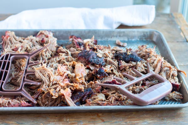 pulled pork on a tray